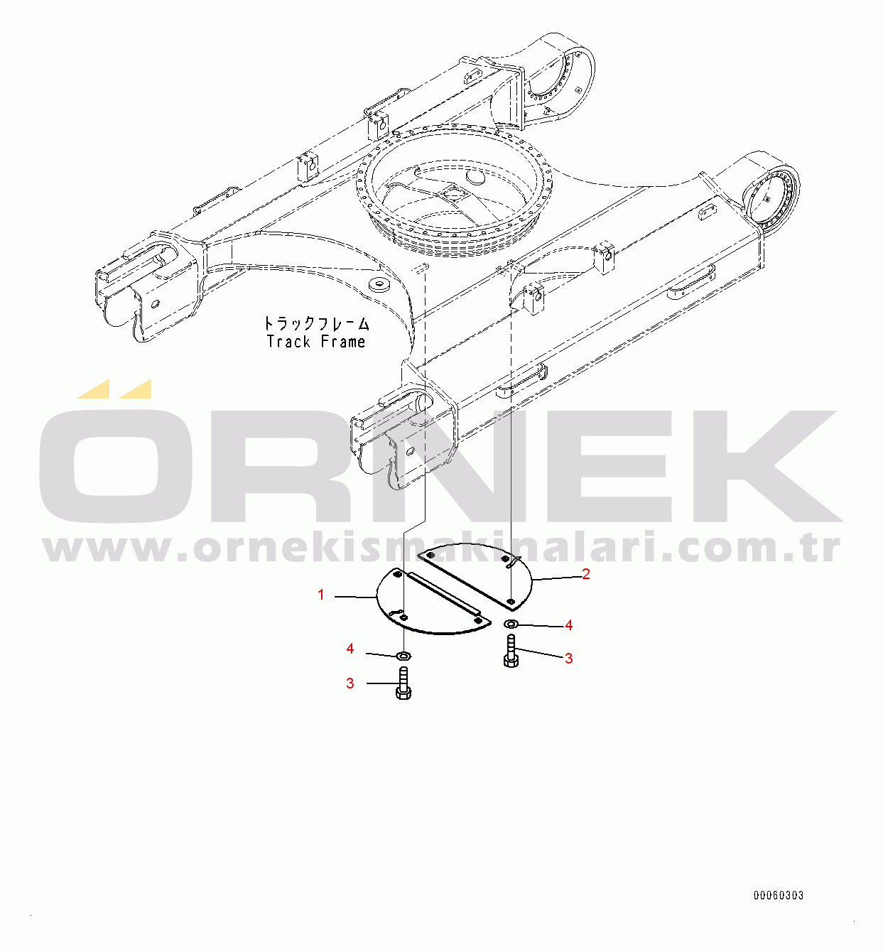 Komatsu PC300LC-8M0 S/N 80001-UP Track Frame Under Cover (#80001-)