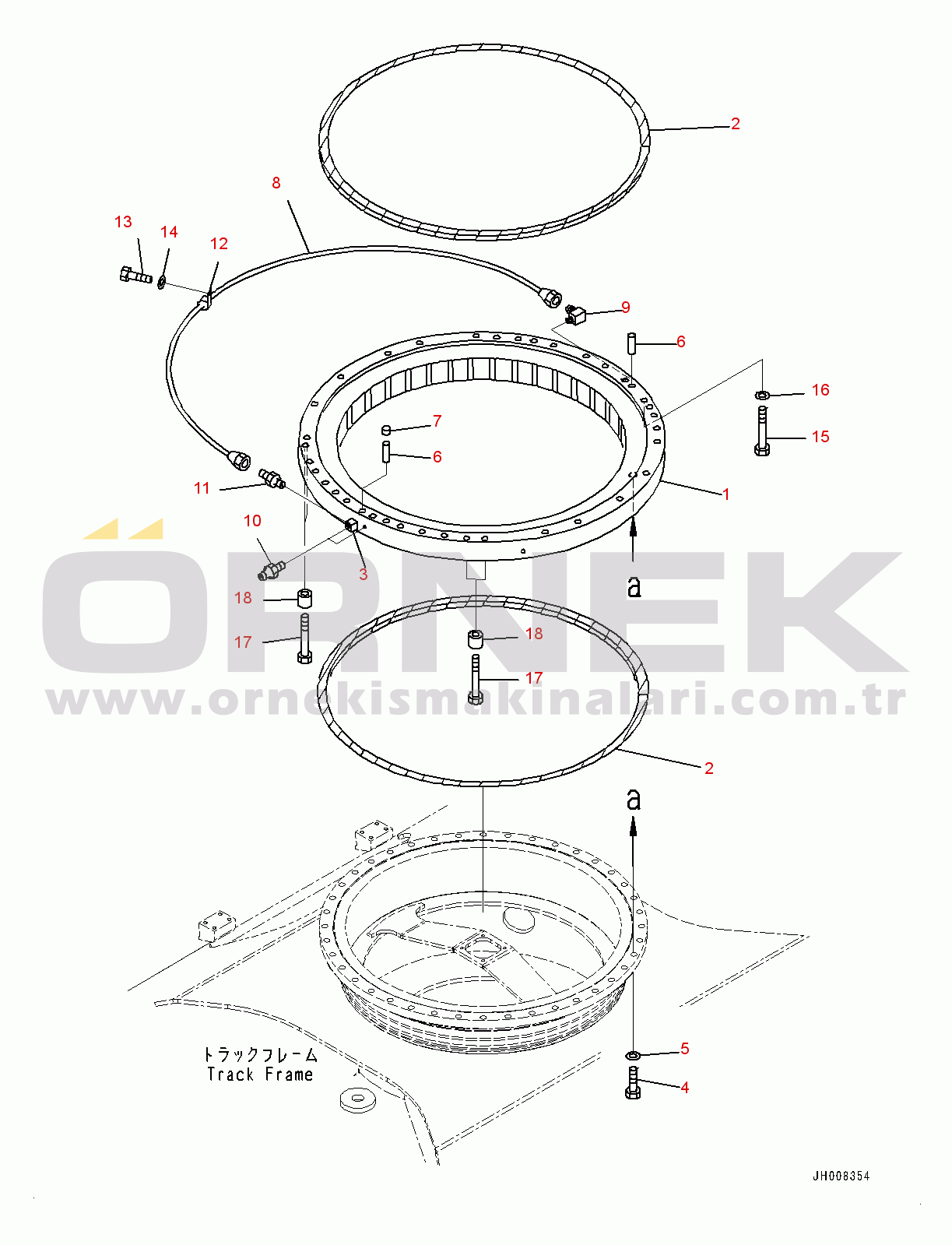 Komatsu PC350-8M0 S/N 80001-UP Swing Circle (#80001-)