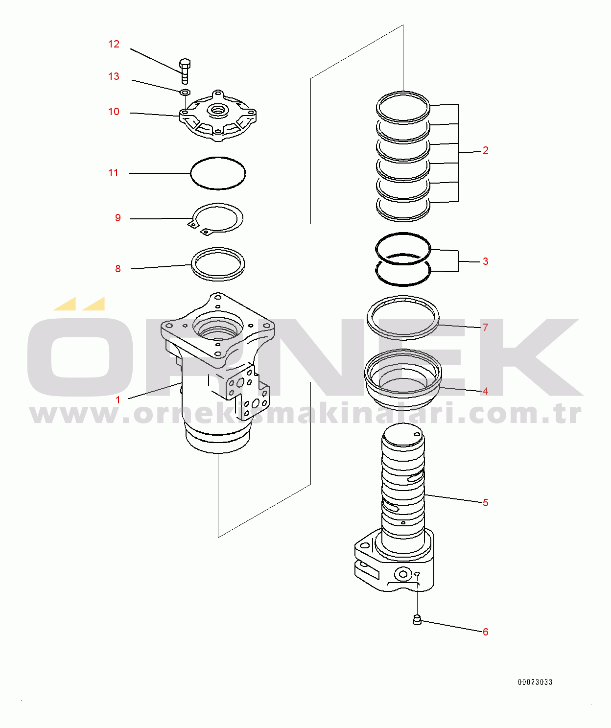 Komatsu PC350-8M0 S/N 80001-UP Swivel Joint, (1/2) (#80001-)