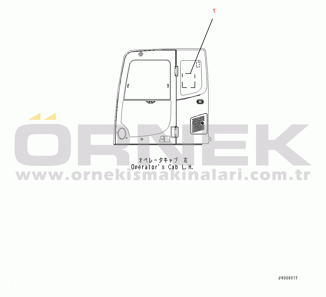 Komatsu PC350-8M0 S/N 80001-UP Balancing Position and Lift Point Mark (#80001-)