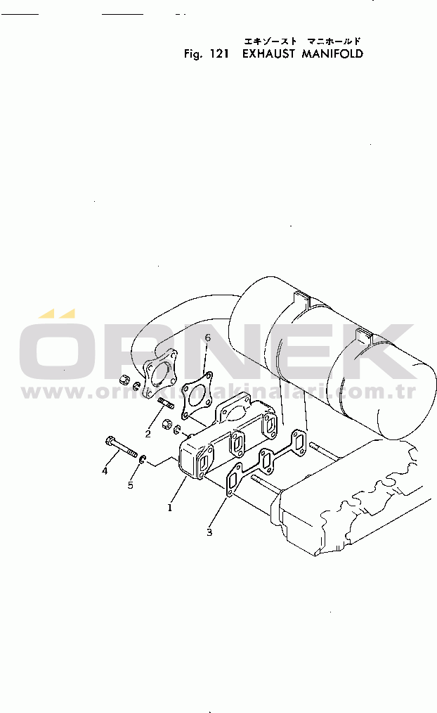 Komatsu 3D72-1 S/N 01001-UP EXHAUST MANIFOLD
