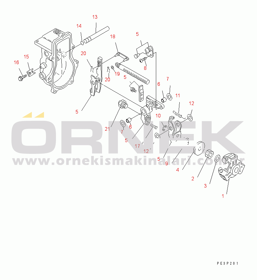 Komatsu 3D78AE-3A S/N 00715-UP FUEL INJECTION PUMP (GOVERNOR) (2/2)(#00119-)