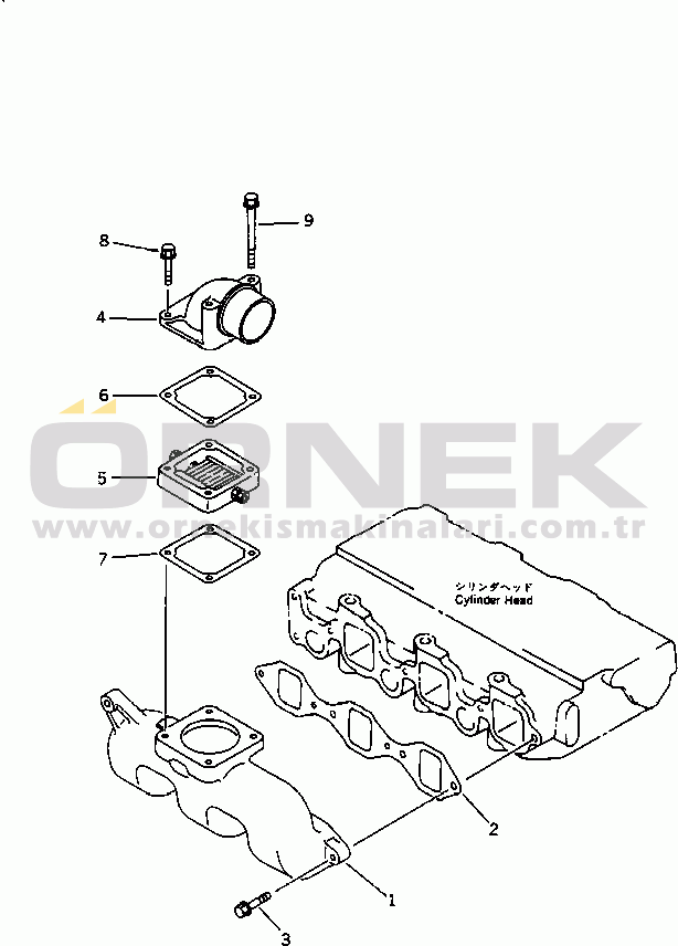 Komatsu 3D78N-1C S/N 00715-UP AIR INTAKE MANIFOLD
