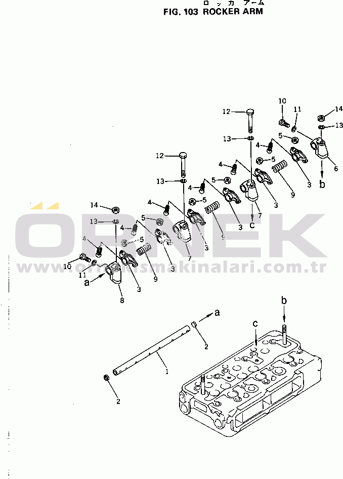Komatsu 3D94-2A S/N 10001-UP ROCKER ARM