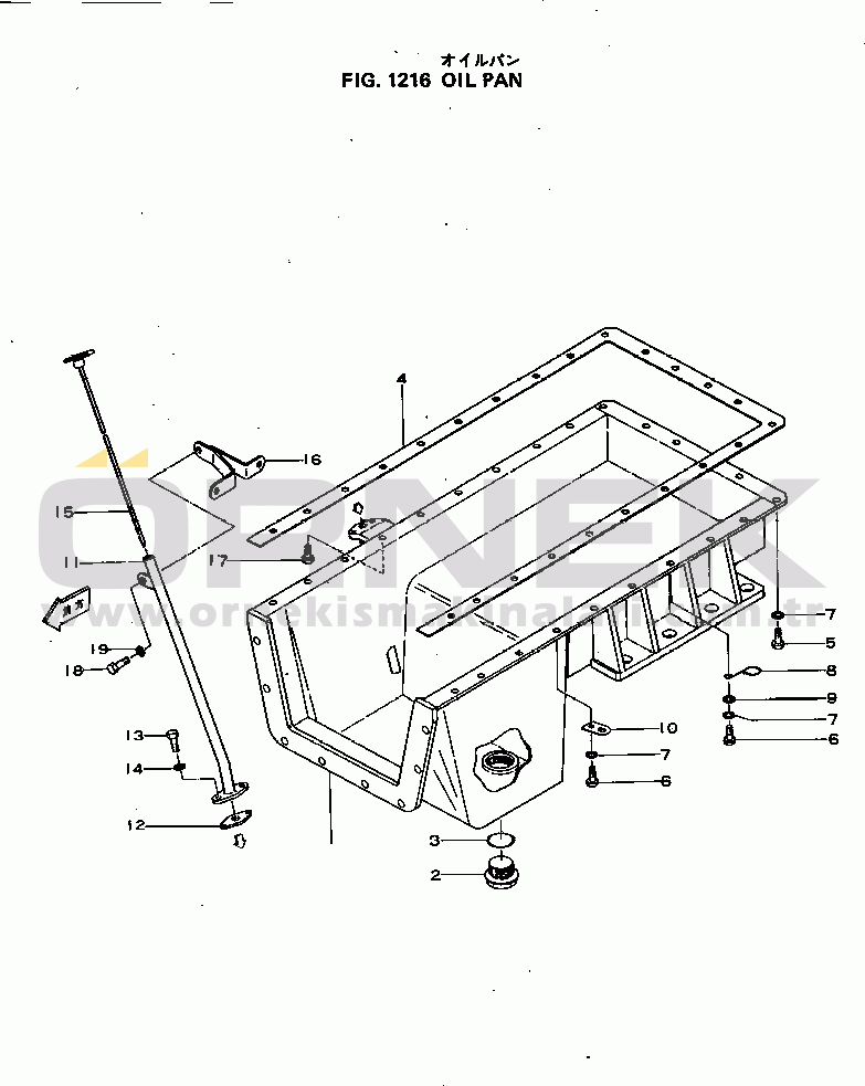 Komatsu 4D120-11G S/N 50024-UP OIL PAN