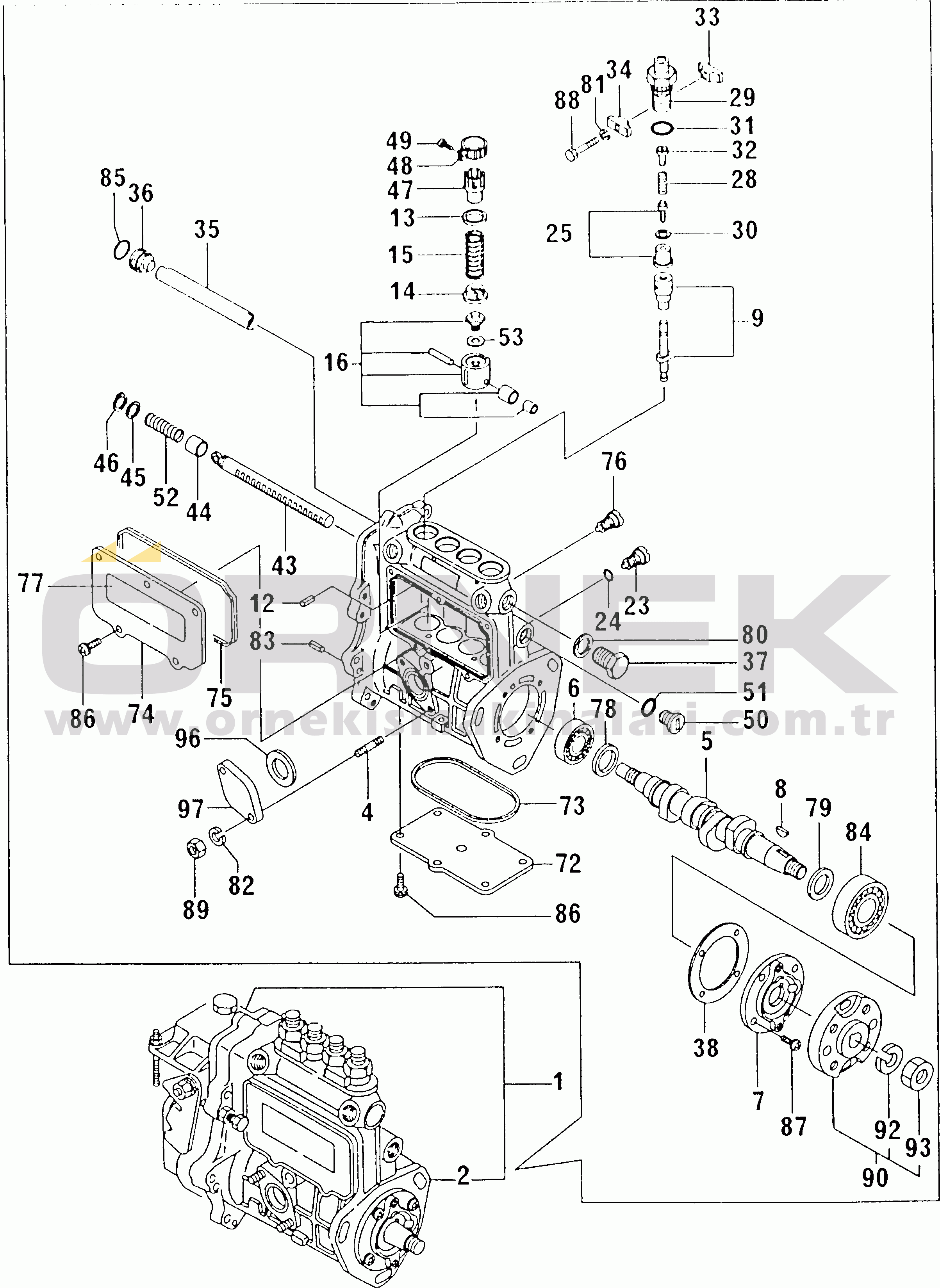 Komatsu 4D88E-E1FD S/N 17583-UP FUEL INJECTION PUMP