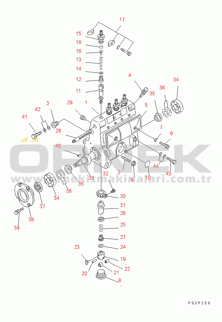 Komatsu 4D95L-W-1D-B S/N 19778-UP FUEL INJECTION PUMP (PUMP)(#19778-27794)