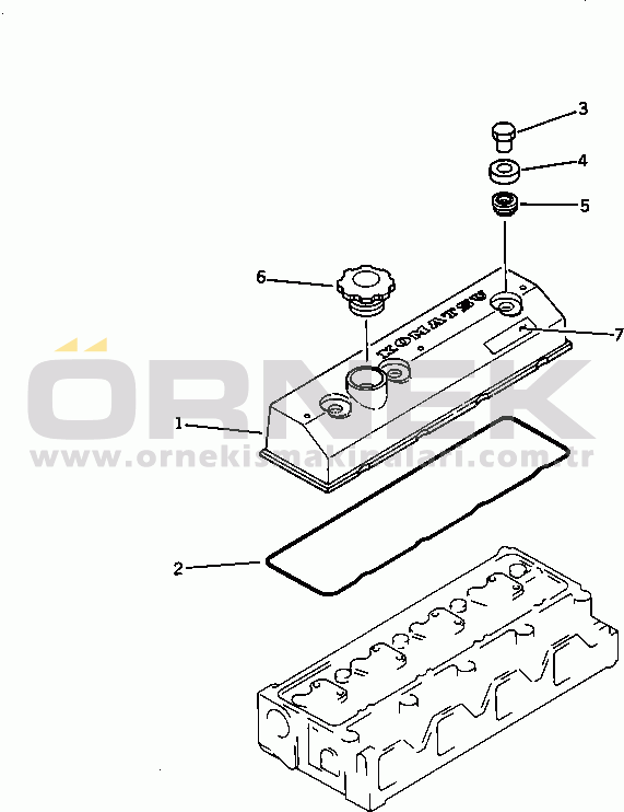 Komatsu 4D95S-1D S/N 40337-UP CYLINDER HEAD COVER