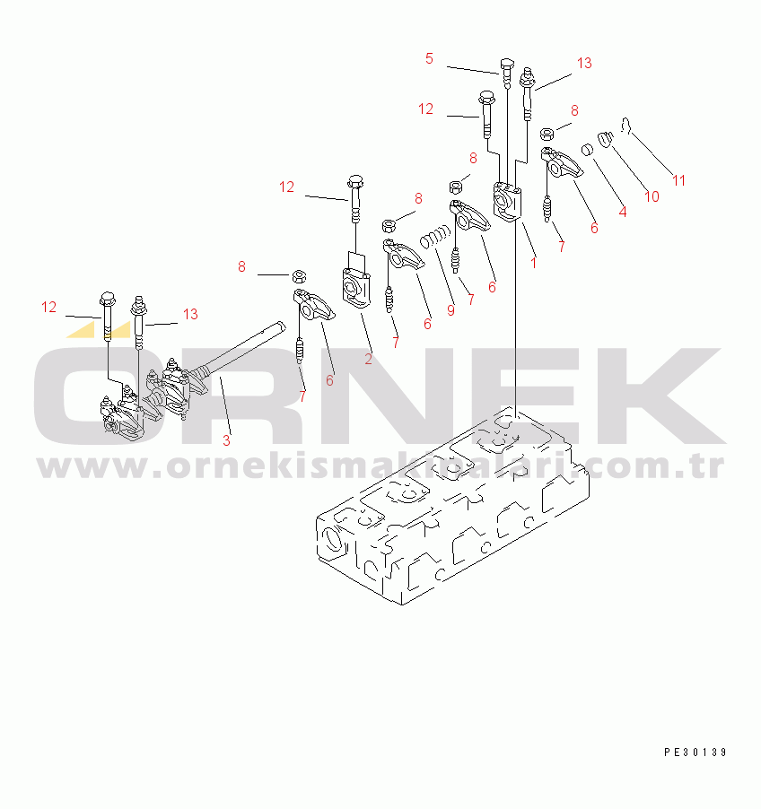 Komatsu 4D95S-W-1G-PL S/N 23318-UP ROCKER ARM