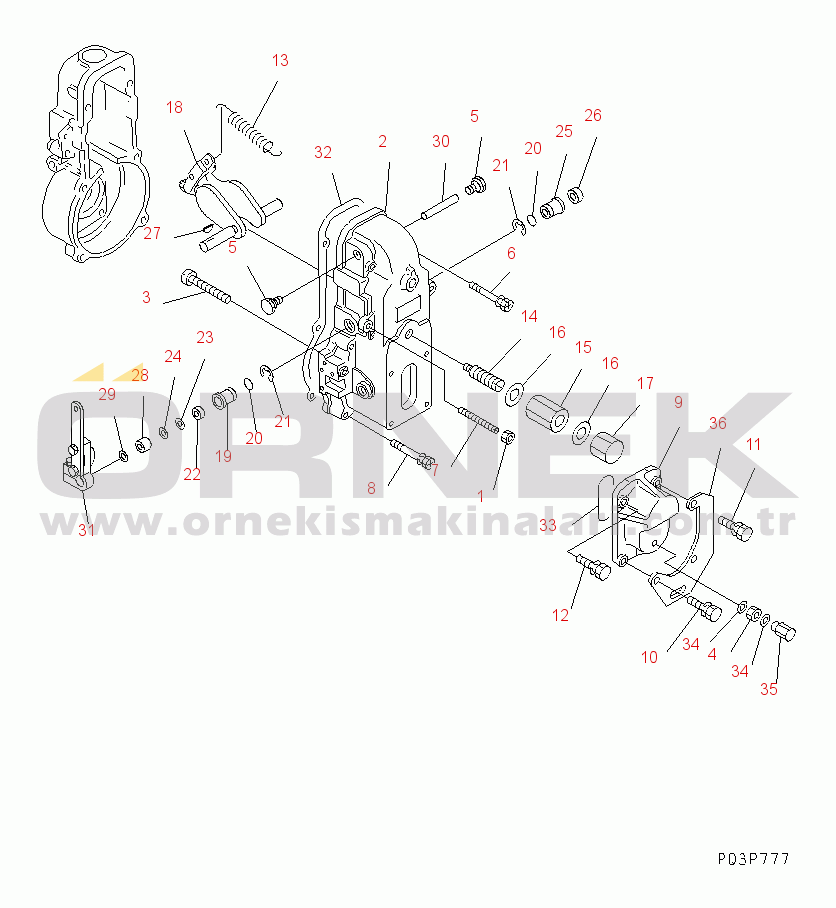 Komatsu 4D95S-W-1G-S S/N 23318-UP FUEL INJECTION PUMP (GOVERNOR) (2/2)
