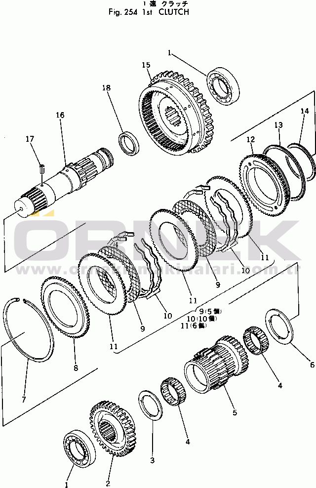 Komatsu 515-1 S/N 10001-UP 1ST CLUTCH