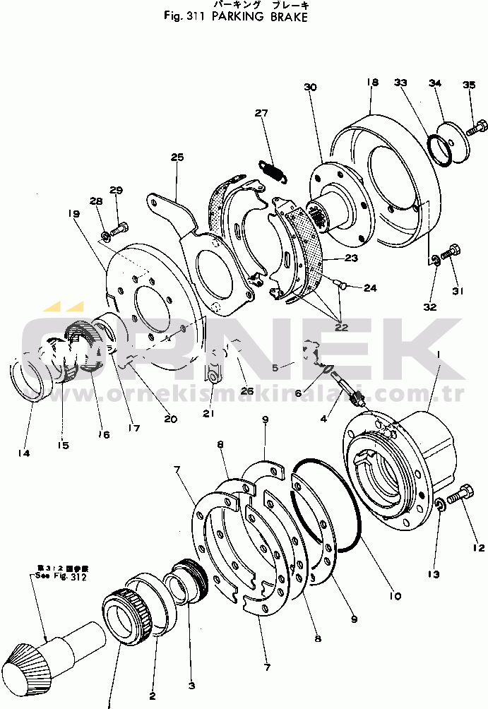 Komatsu 515-1 S/N 10001-UP PARKING BRAKE