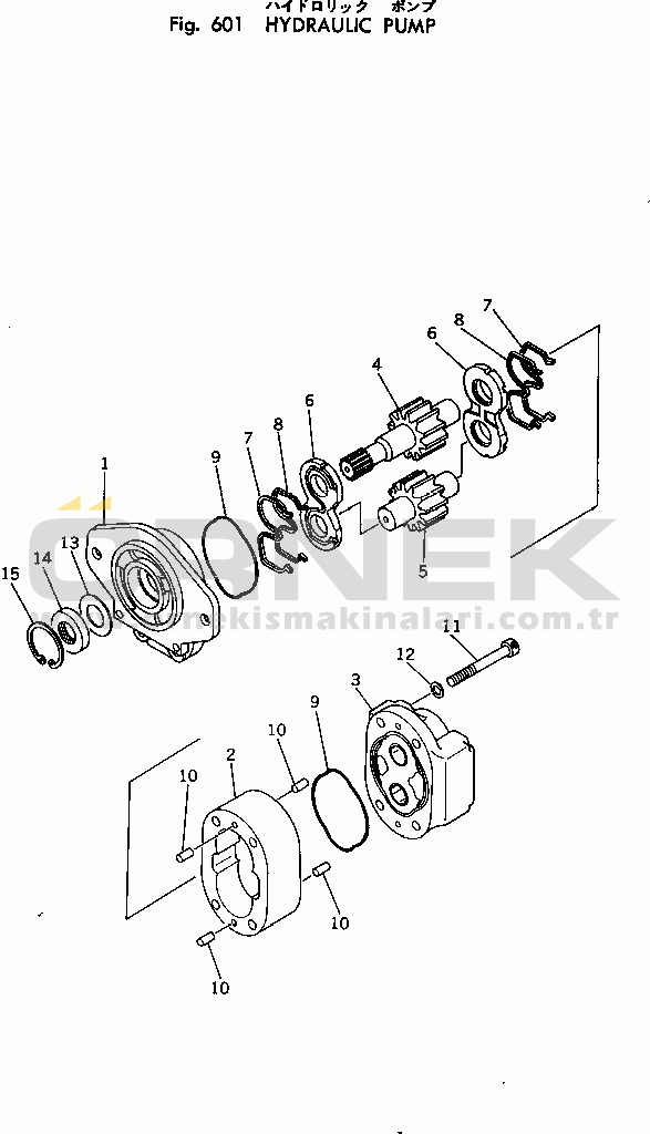 Komatsu 520B-1 S/N 10001-UP HYDRAULIC PUMP