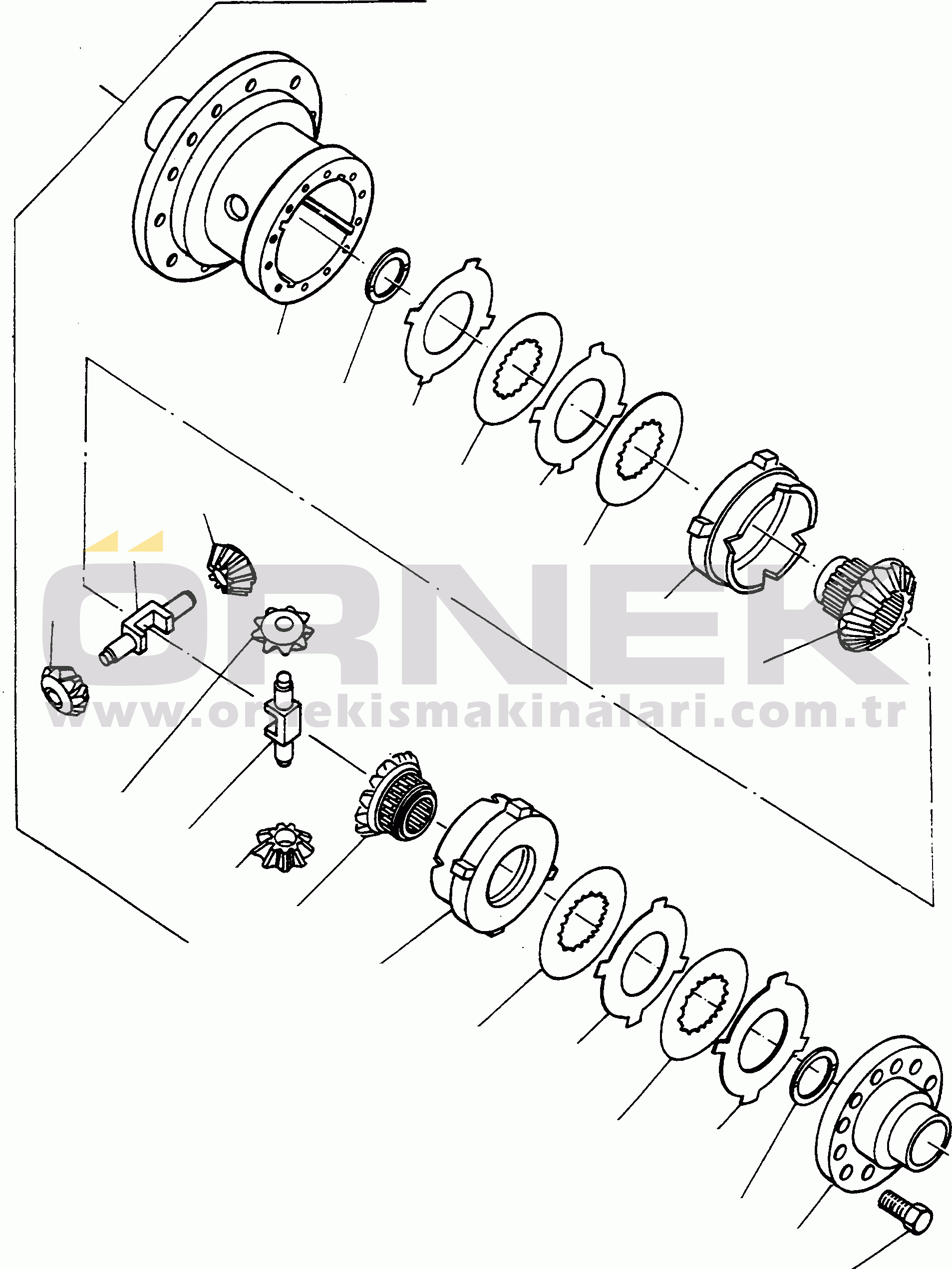 Komatsu 66C/D S/N 371510001 - UP DIFFERENTIAL, FRONT AXLE