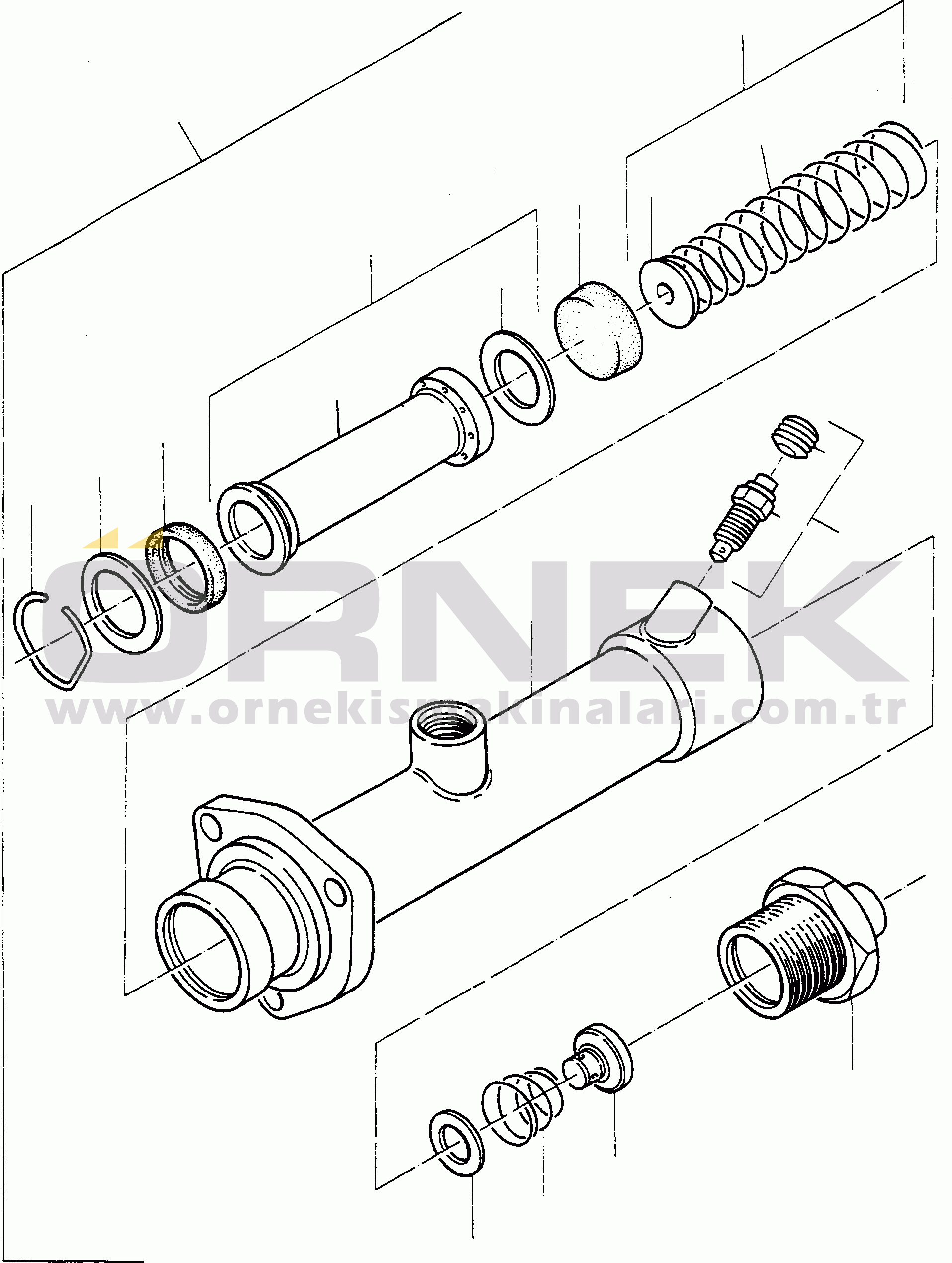 Komatsu 66C/D S/N 371510001 - UP MAIN BRAKE CYLINDER