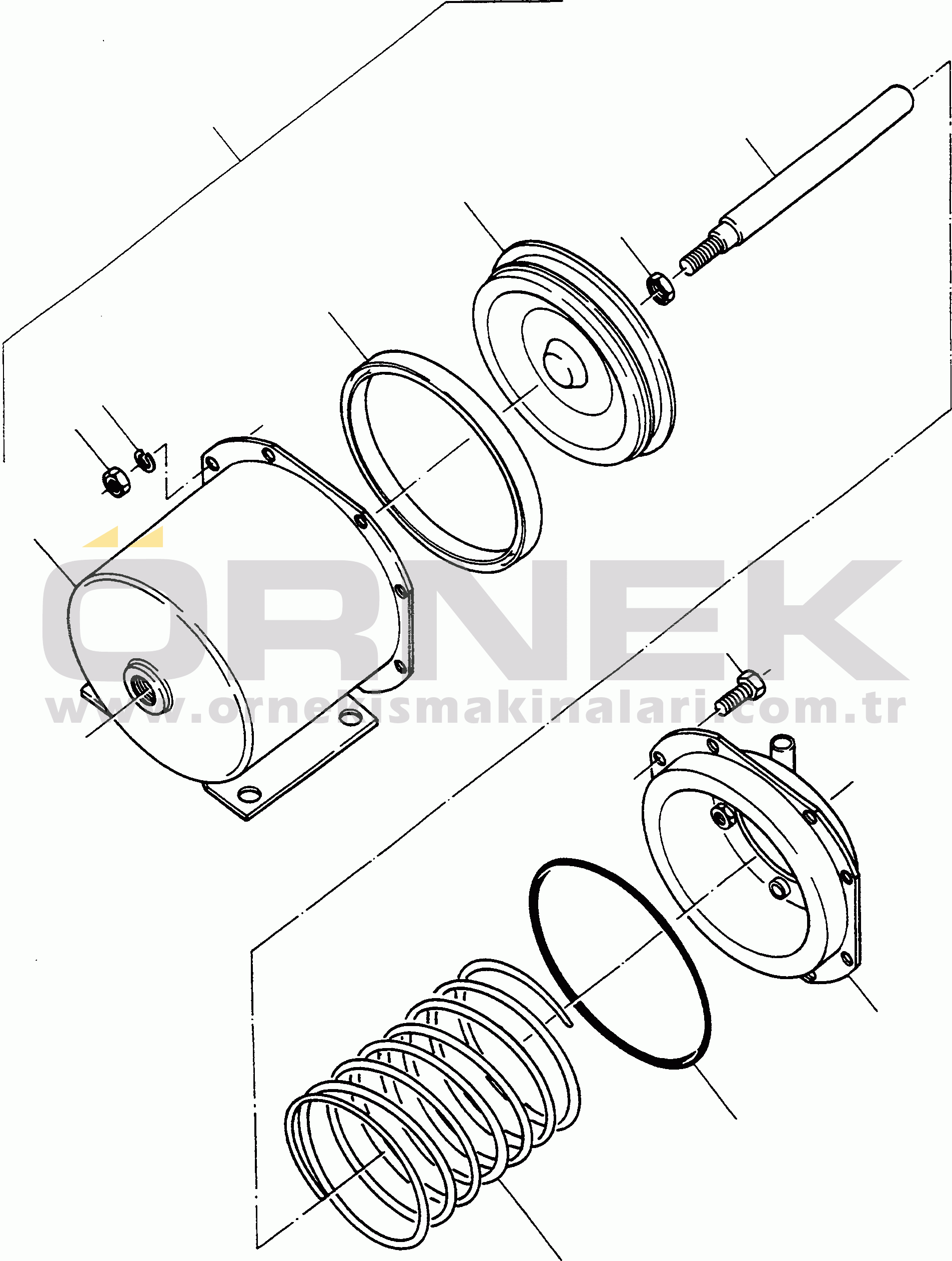 Komatsu 66C/D S/N 371510001 - UP DIAPHRAGM CYLINDER