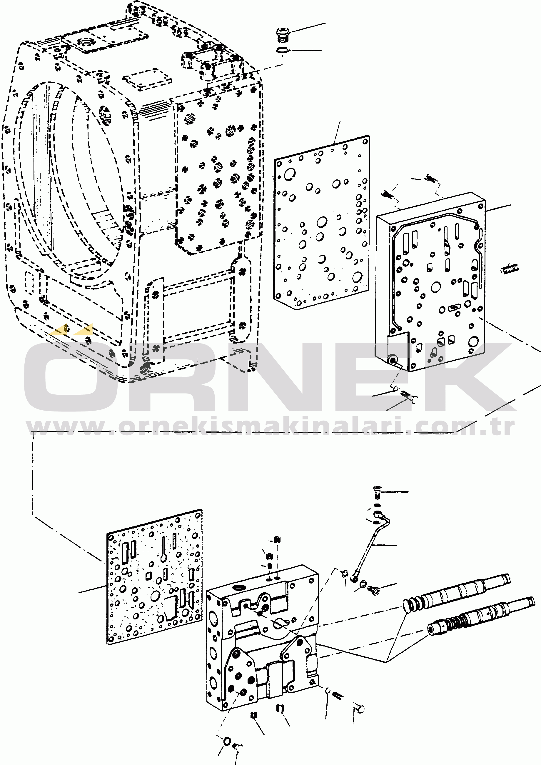 Komatsu 66C/D S/N 371510001 - UP POWERSHIFT TRANSMISSION, CONTROL VALVE