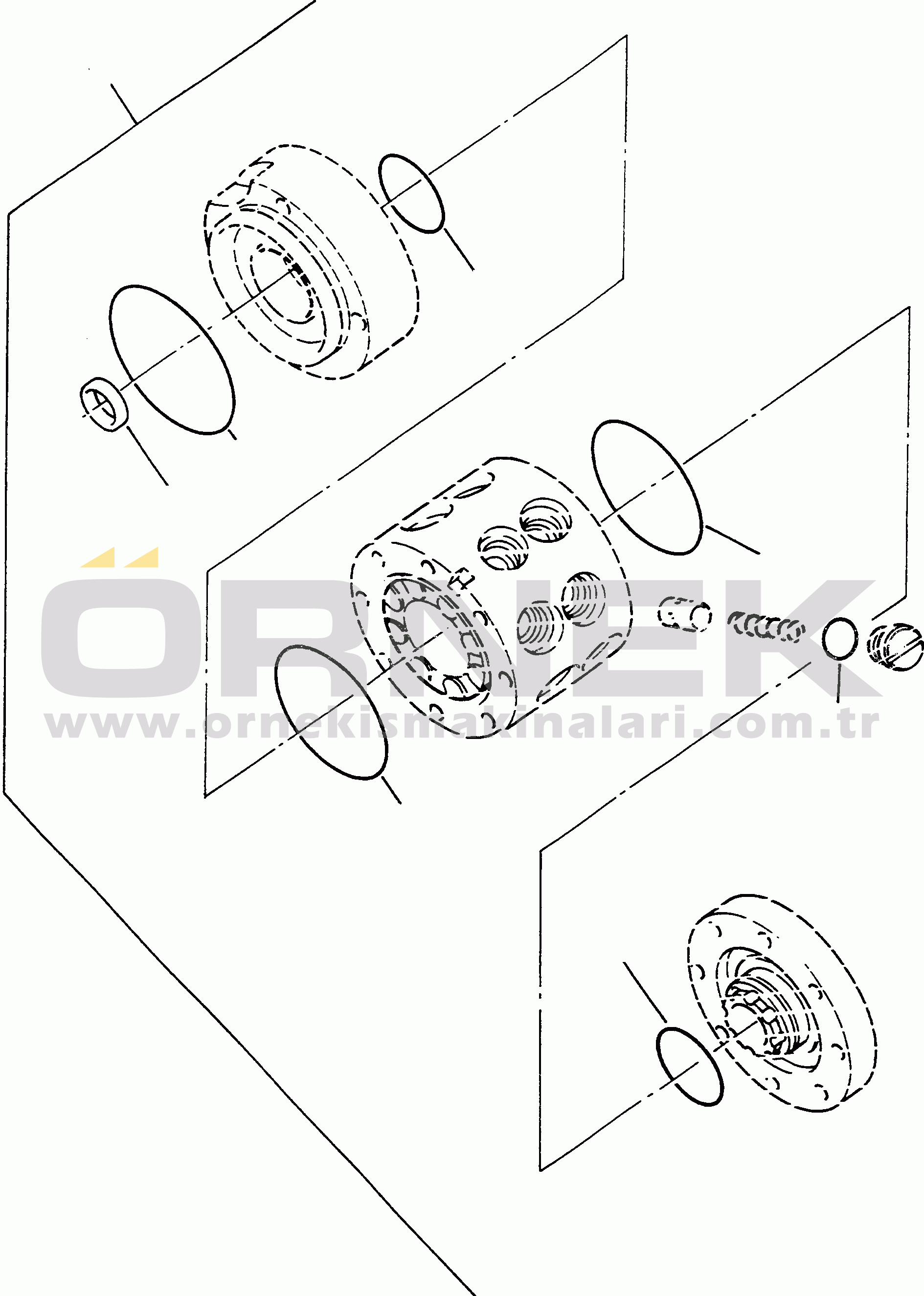 Komatsu 66C/D S/N 371510001 - UP POWERSHIFT TRANSMISSION, EMERGENCY STEERING PUMP