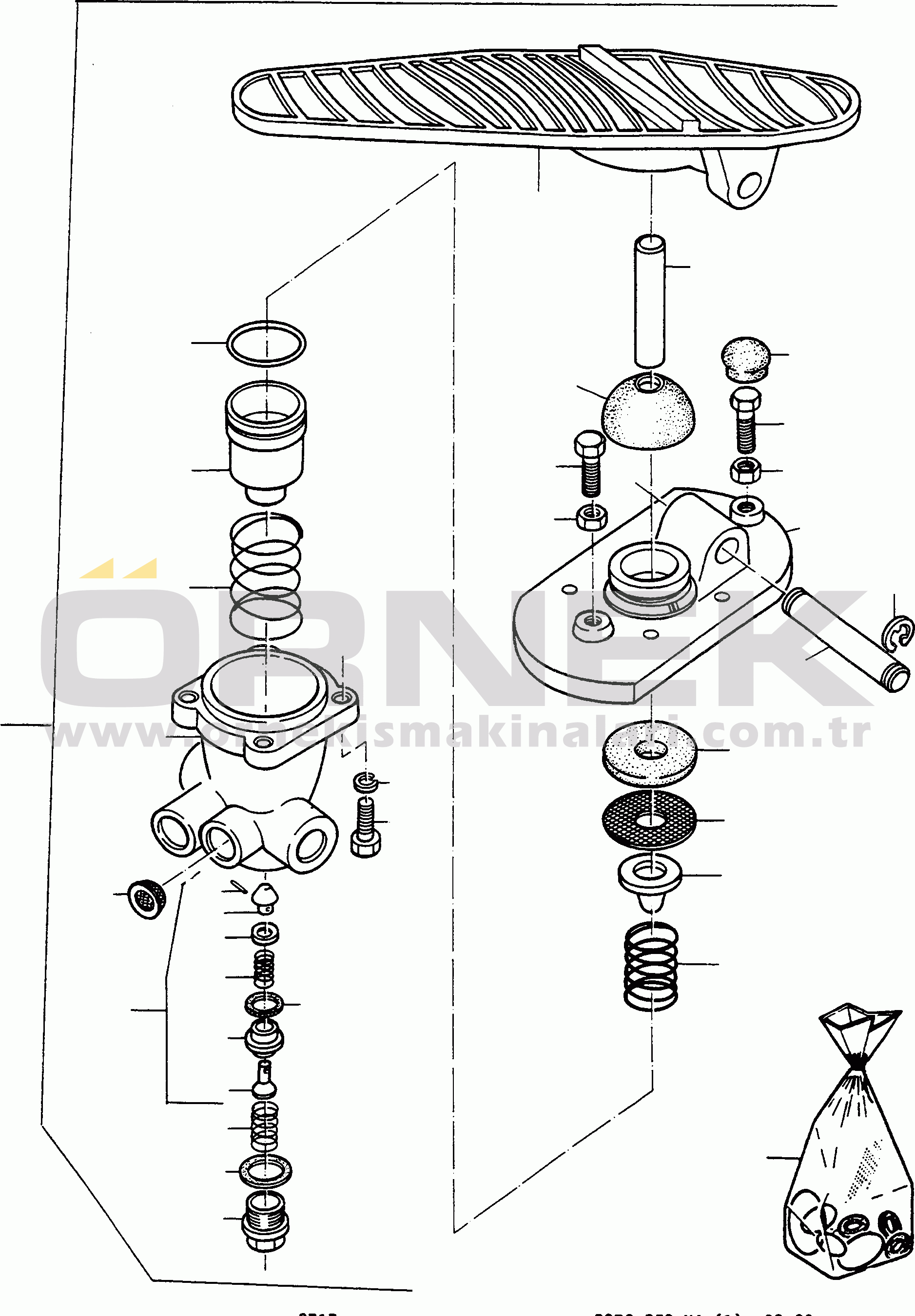 Komatsu 66C/D S/N 371510001 - UP BRAKE VALVE