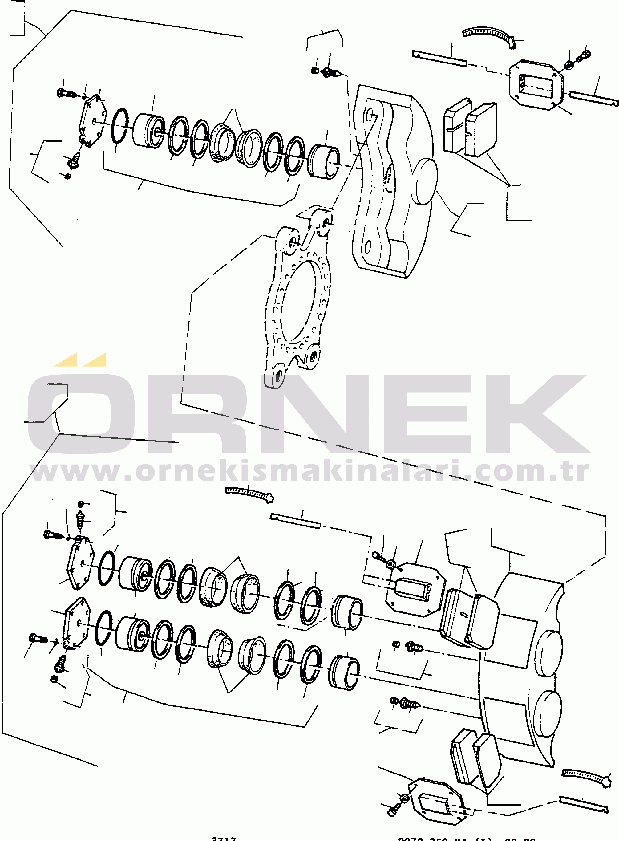 Komatsu 66C/D S/N 371510001 - UP FRONT AXLE, BRAKE, DISC BRAKE