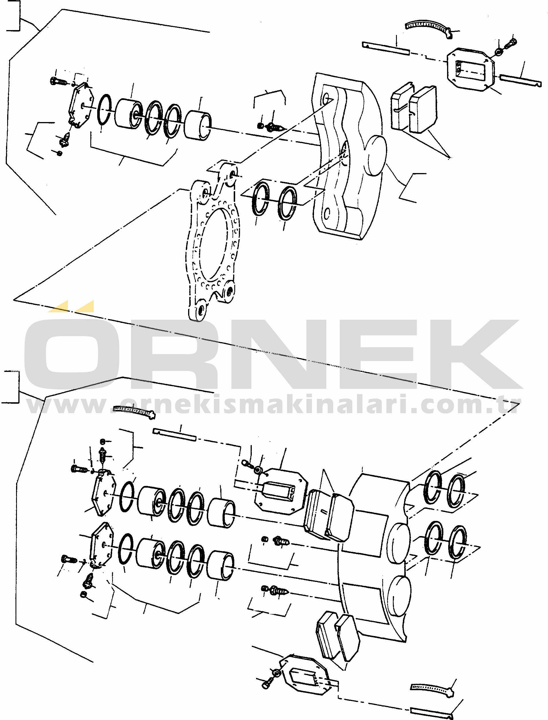 Komatsu 66C/D S/N 371510001 - UP FRONT AXLE, BRAKE, DISC BRAKE