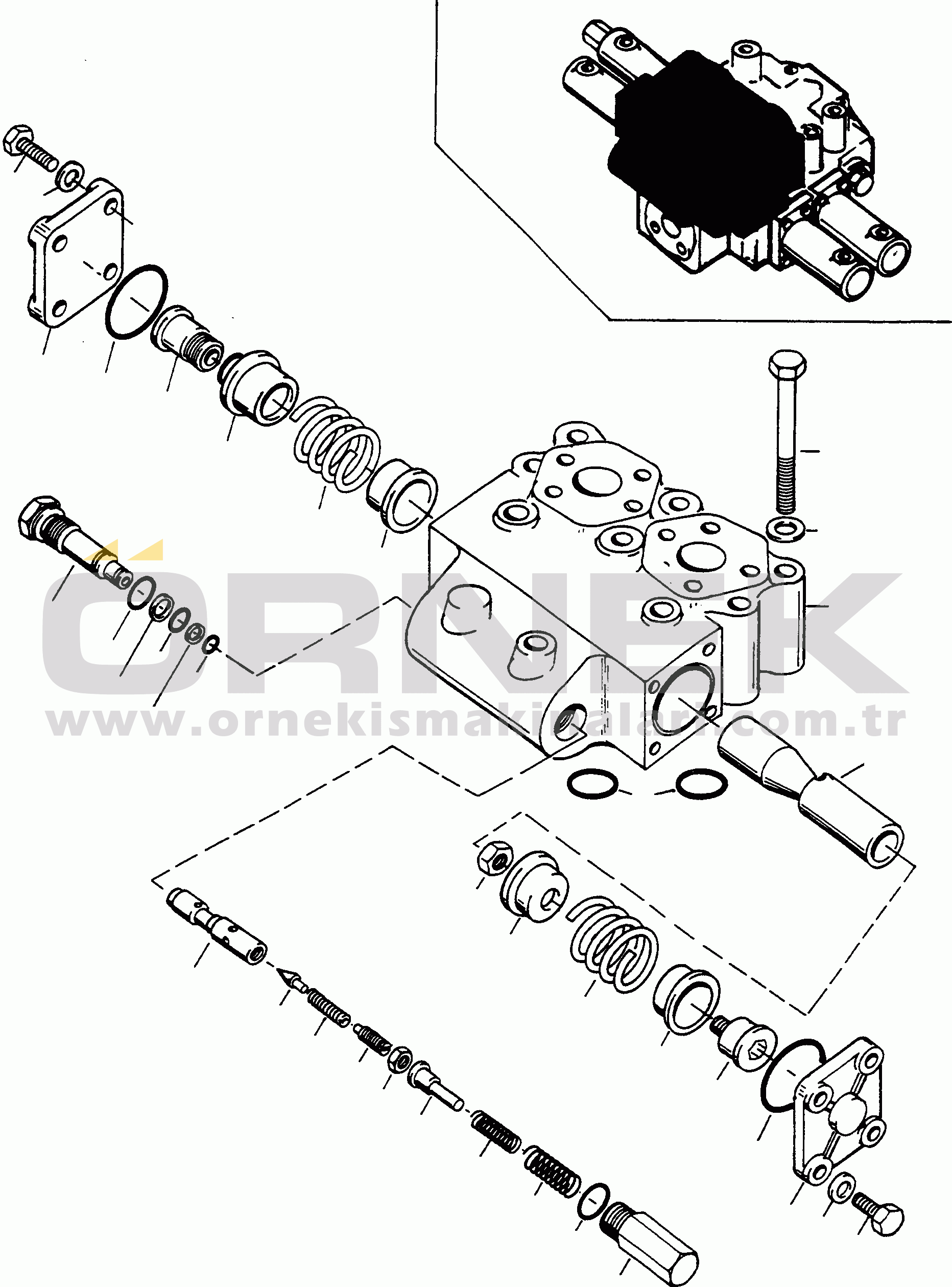 Komatsu 66C/D S/N 371510001 - UP CONTROL VALVE, 2 WAYS CONTROL VALVE
