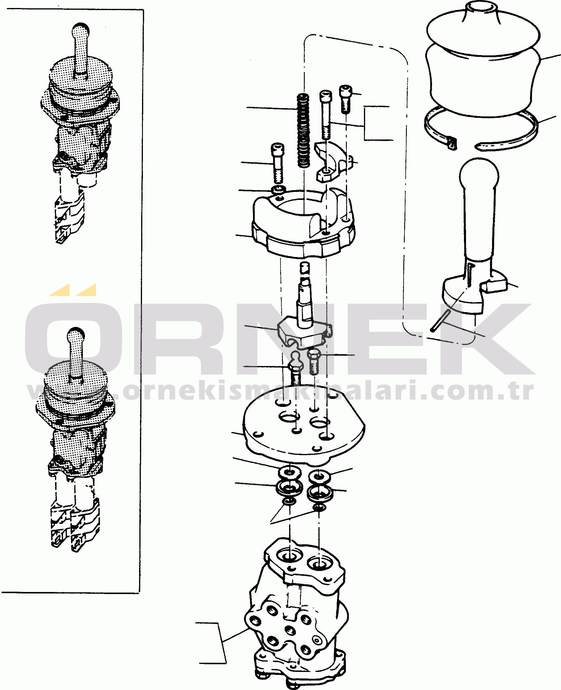 Komatsu 66C/D S/N 371510001 - UP REMOTE CONTROL VALVE, 2 WAYS CONTROL VALVE