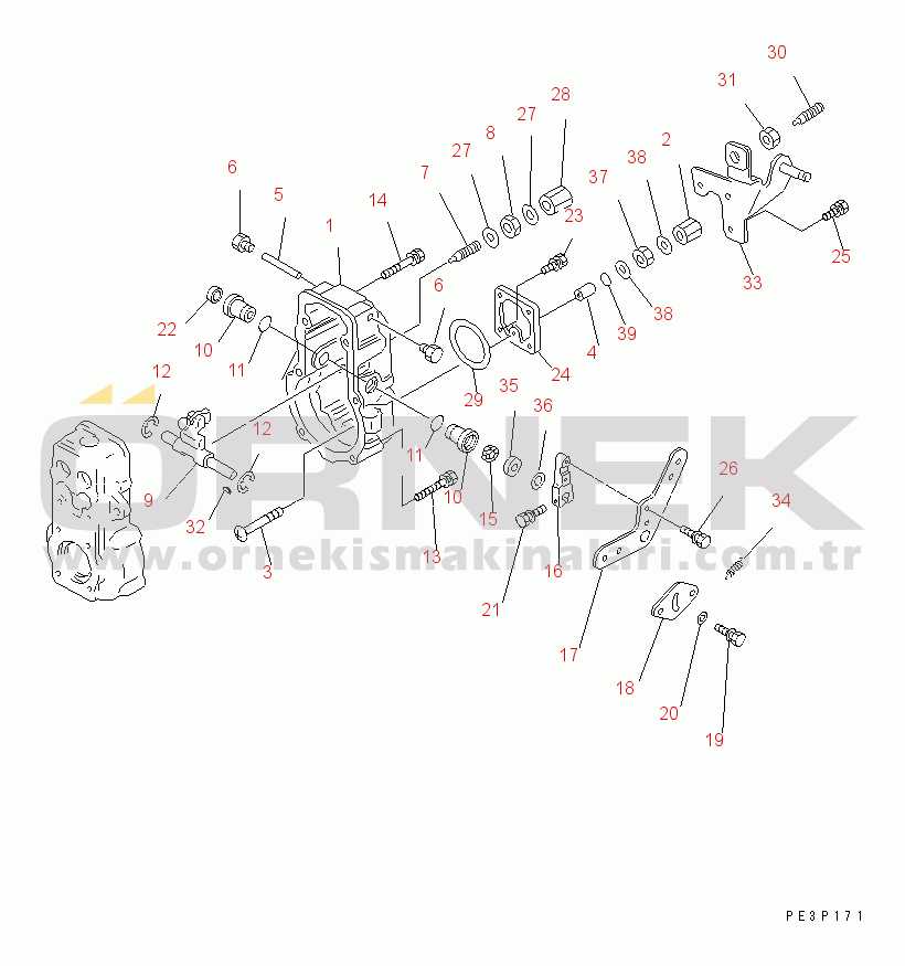 Komatsu 6D125-1G S/N 10001-UP FUEL INJECTION PUMP (GOVERNOR) (2/2)
