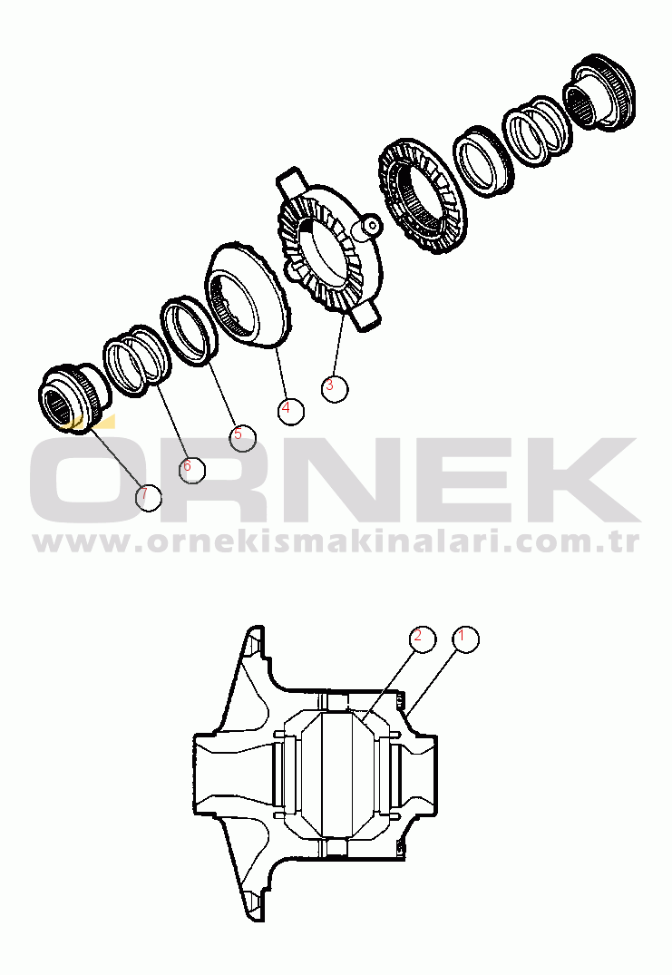 Komatsu BFA40-3  210M  BFA40-CA thru CZ NO-SPIN DIFFERENTIAL (TX3989)