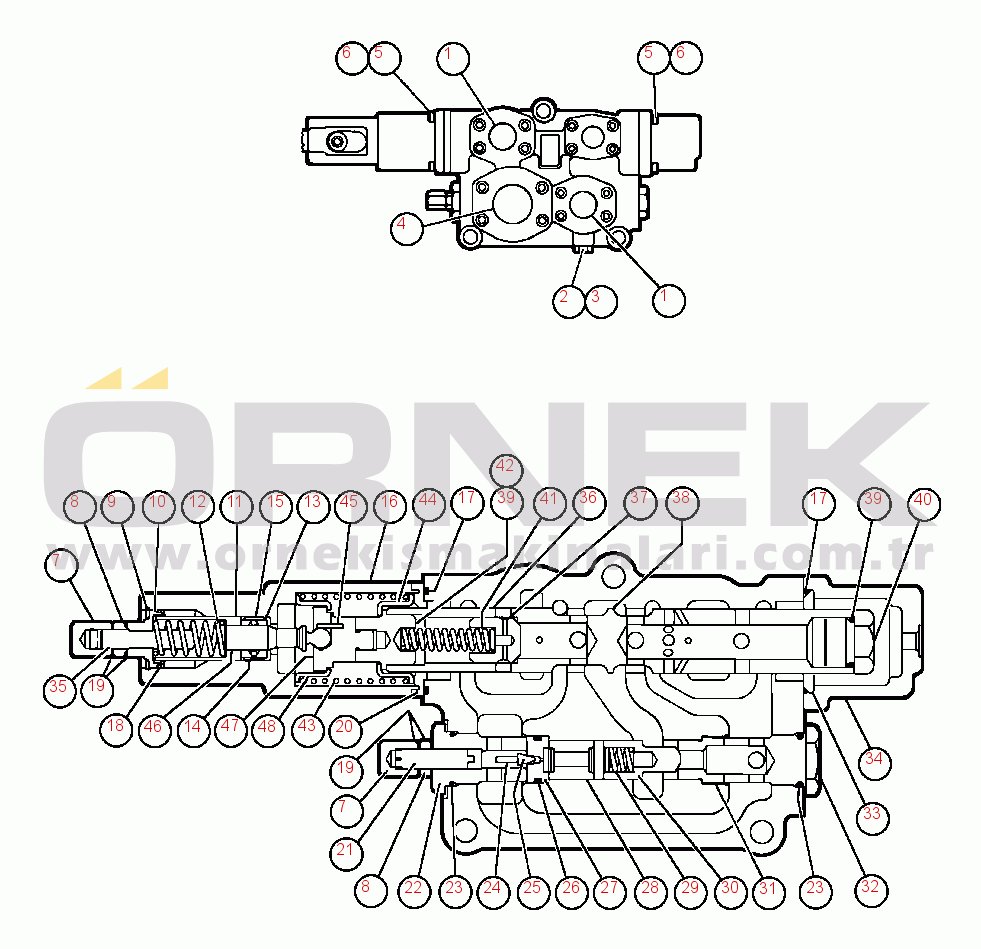 Komatsu BFA40-4  210M  BFA40-DA thru DN (DH631) (QSK-19) HYDRAULIC PUMP (PB7650)