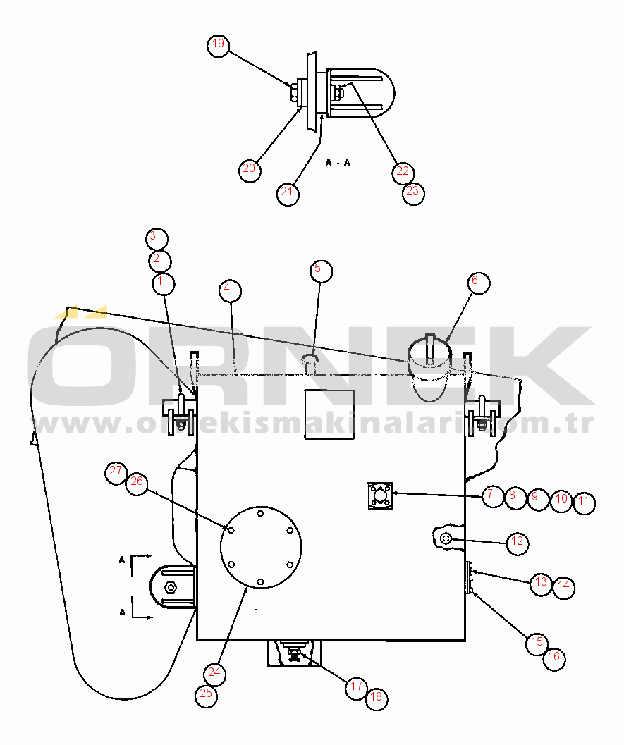 Komatsu BFA40-5  210M  BFA40-DP thru ED (DH635) (QSK-19) FUEL TANK INSTL