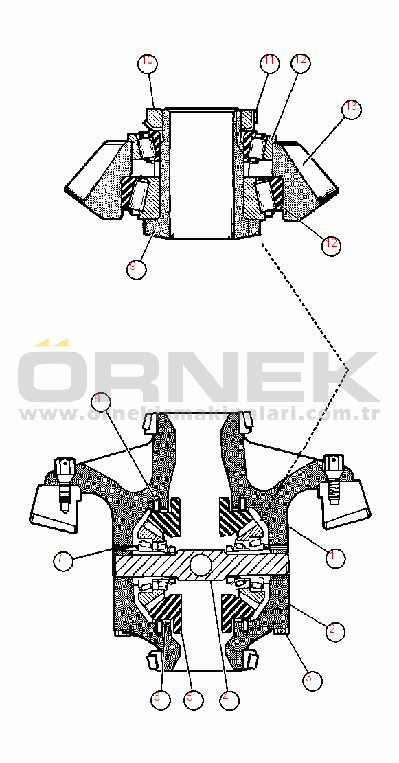 Komatsu BFA40-6  210M  BFA40-EE & UP (DH640) (QSK-19) DIFFERENTIAL (TX4789)