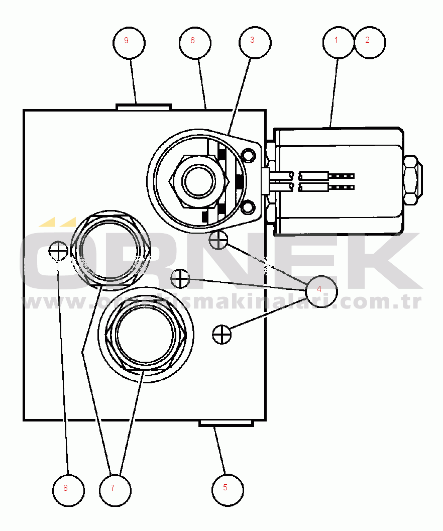 Komatsu BFA40-6  210M  BFA40-EE & UP (DH640) (QSK-19) BRAKE MANIFOLD (PB7567)