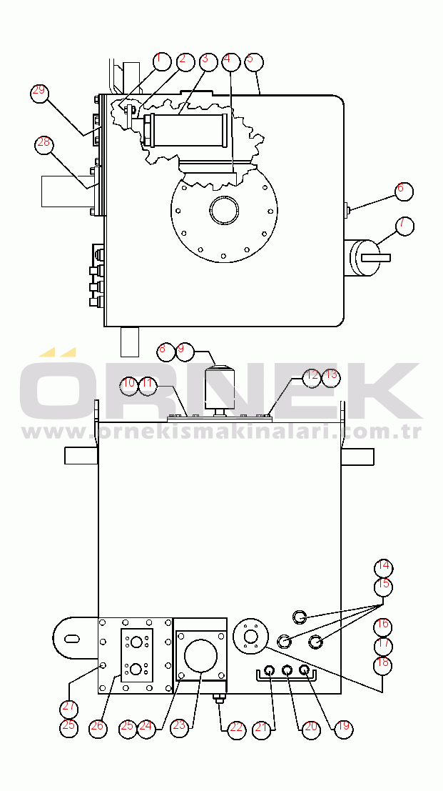 Komatsu BFA40-6  210M  BFA40-EE & UP (DH640) (QSK-19) HYDRAULIC TANK