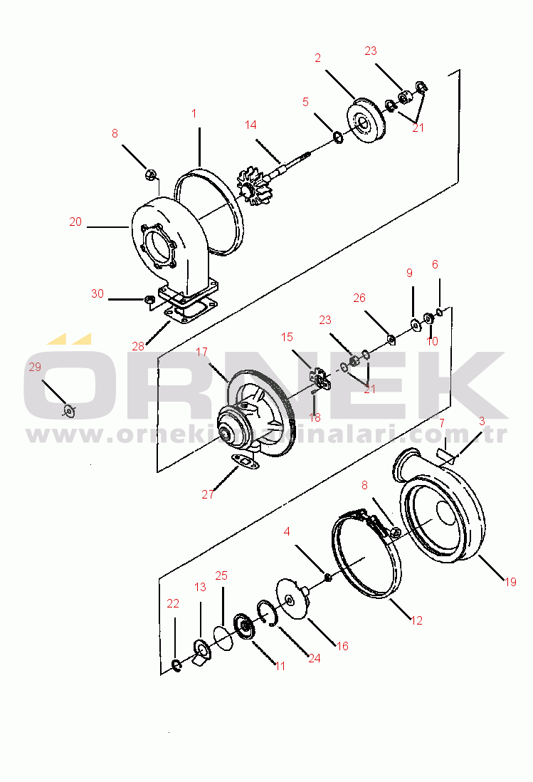 Komatsu 330M S/N A10196-A10211 (DH641) (SA12V140Z-1) TURBOCHARGER