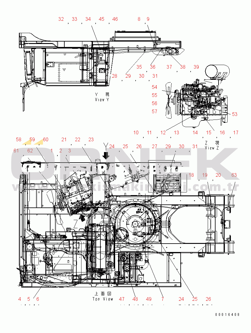 Komatsu CD110R-2 S/N 1501-UP (For North America) WIRING (MAIN HARNESS CLAMP)