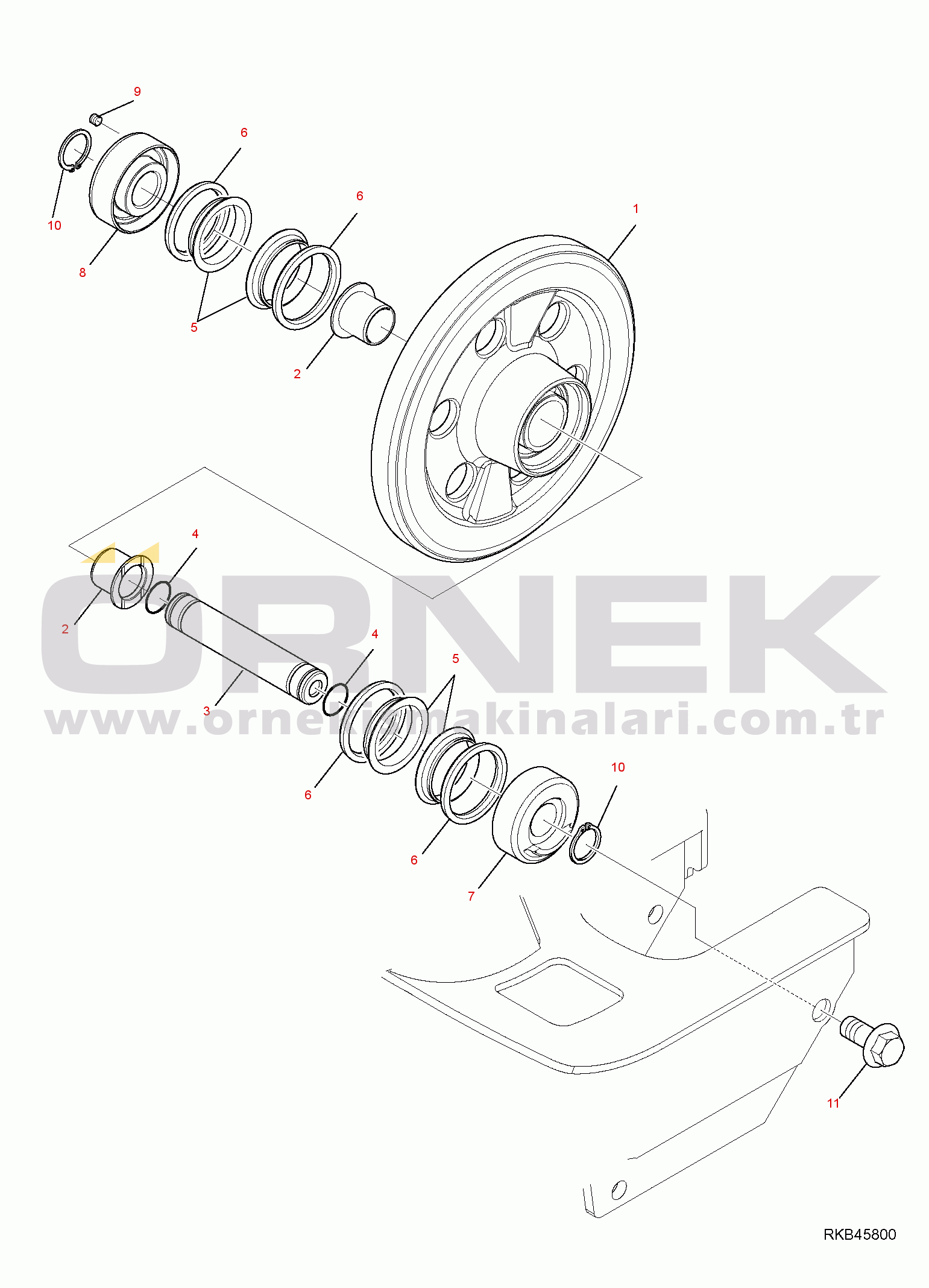 Komatsu CK20-1 S/N F00003-UP REAR IDLER