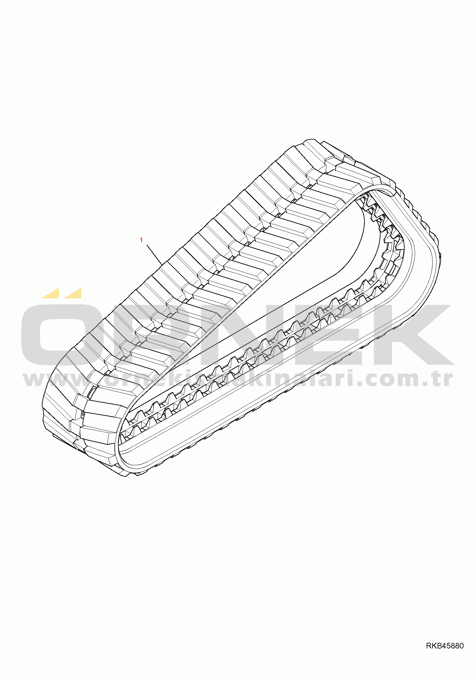 Komatsu CK20-1 S/N F00003-UP RUBBER SHOE (320x52x86KF)