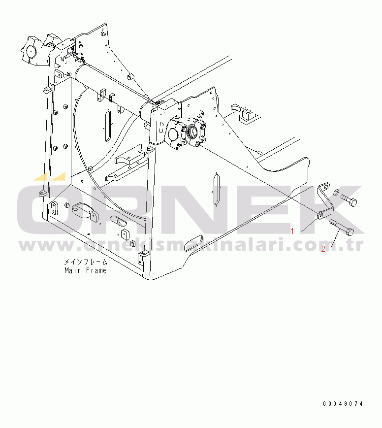 Komatsu D155A-6 S/N 85001-85076 RADIATOR GUARD RETATED (FOR SIPPING)(#85001-)