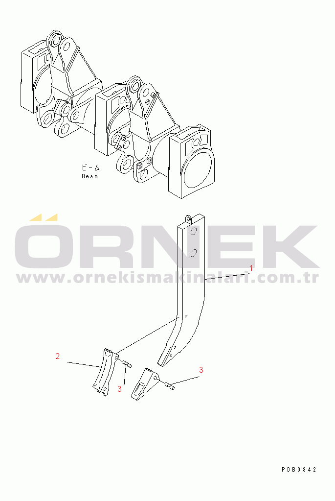 Komatsu D155AX-5 S/N 70001-UP RIPPER SHANK (FOR MULTI RIPPER)