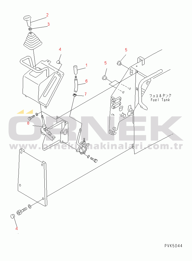 Komatsu D20PL-7-M S/N 62454-UP CONTROL KNOB (D20) (FOR ROPS CAB)