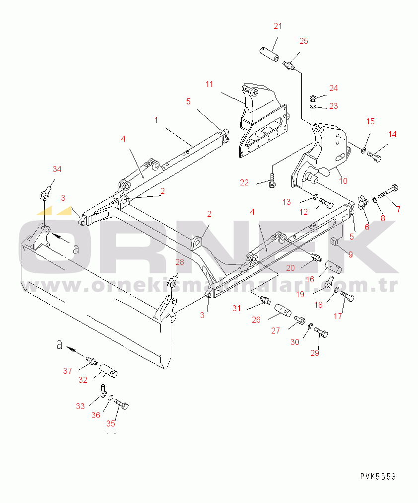 Komatsu D21A-7T S/N 78604-UP (Trimming Dozer (m/c)) DOZER FRAME (D21A)