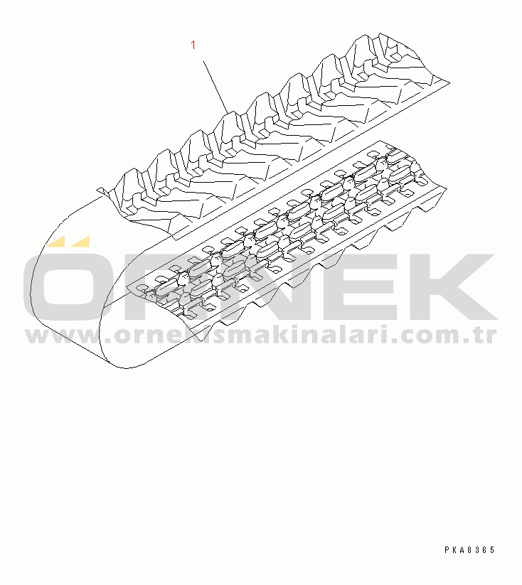 Komatsu D21A-8 S/N 83001-UP TRACK SHOE (SHORT-PITCH RUBBER TYPE) (300MM WIDE)