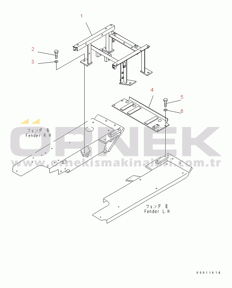 Komatsu D21A-8T S/N 83001-UP (Trimming) REAR BRACKET