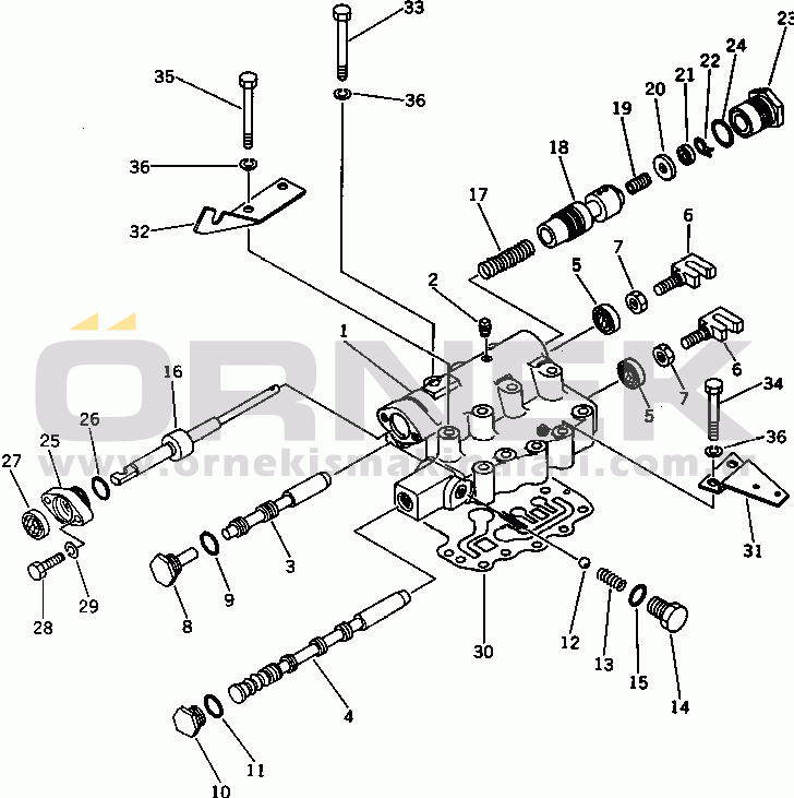 Komatsu D31E-17 S/N 32001-UP SELACTOR AND INCHING VALVE