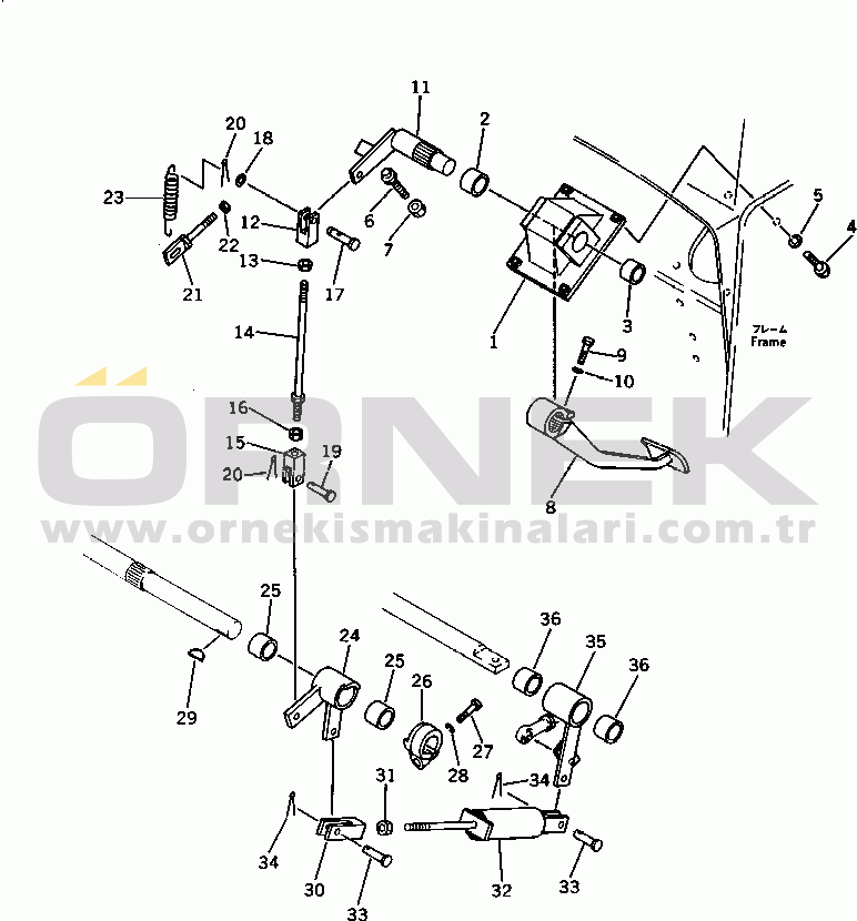 Komatsu D31E-17 S/N 32001-UP INCHING PEDAL (1/2) (FOR P