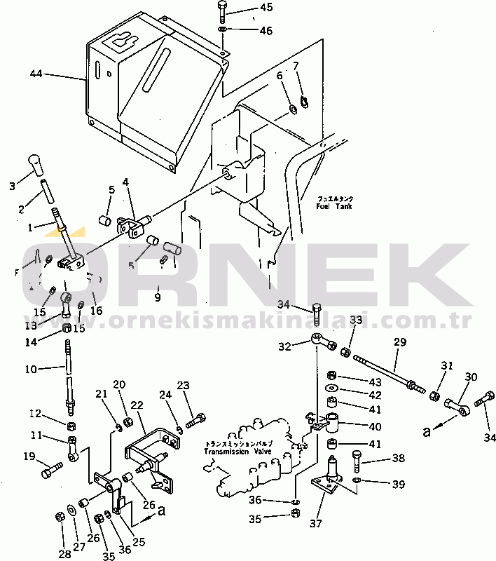 Komatsu D31S-18 S/N 40001-UP TRANSMISSION CONTROL LEVER