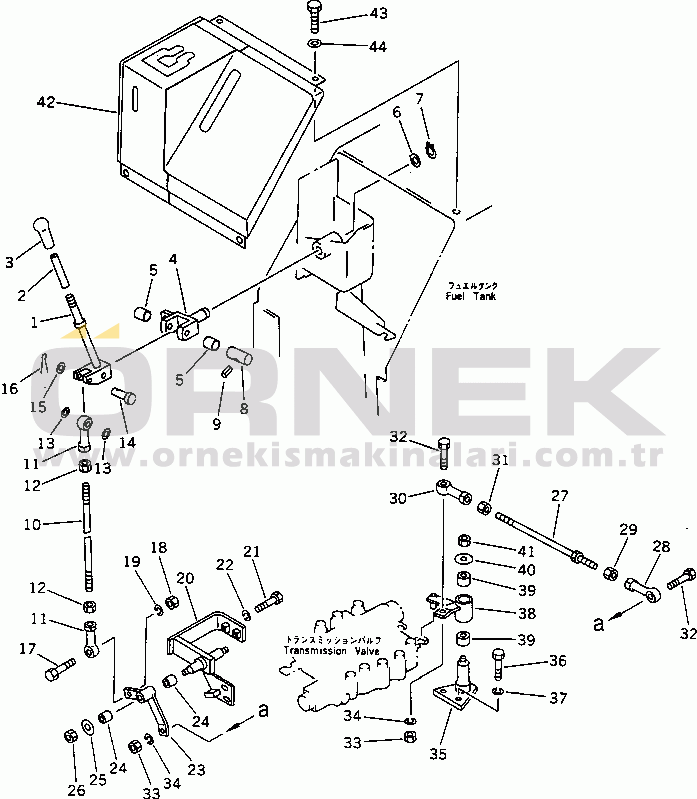 Komatsu D31S-18 S/N 40001-UP TRANSMISSION CONTROL LEVER (NOISE SUPPRESSION FOR EC)(#40238-)