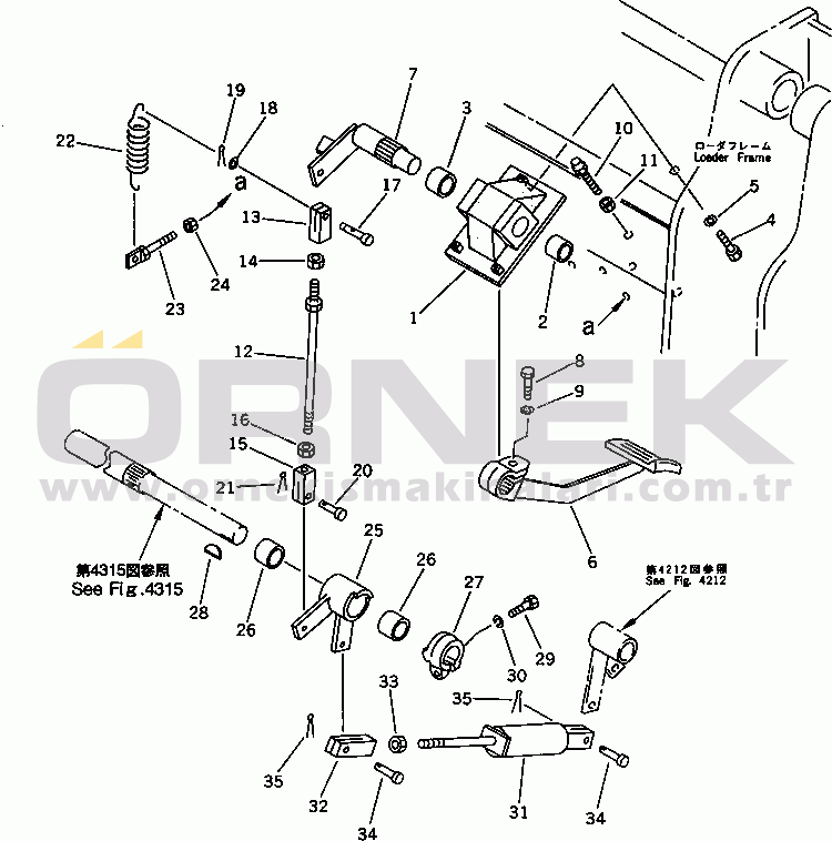 Komatsu D31S-18 S/N 40001-UP INCHING PEDAL (NOISE SUPPRESSION FOR EC)(#40238-)