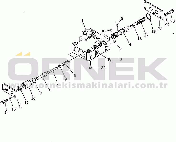 Komatsu D31S-18 S/N 40001-UP STEERING VALVE (FOR PEDAL STEERING)